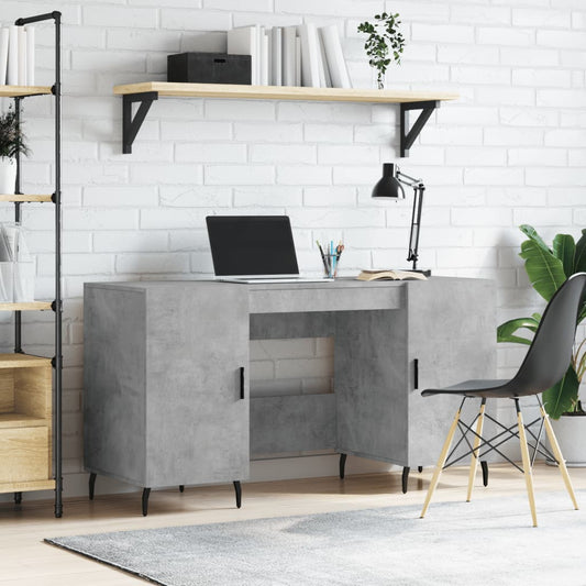 Schreibtisch Betongrau 140x50x75 cm Holzwerkstoff - Pazzar.ch