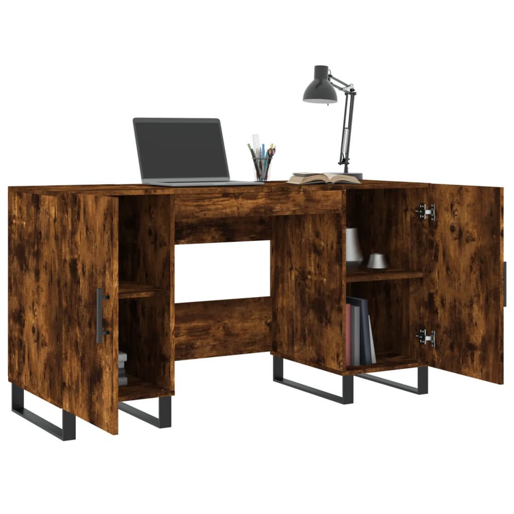 Schreibtisch Räuchereiche 140x50x75 cm Holzwerkstoff - Pazzar.ch