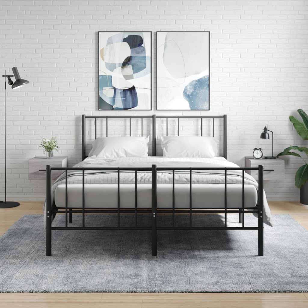Wand-Nachttische 2 Stk. Grau Sonoma 35x35x20 cm - Pazzar.ch