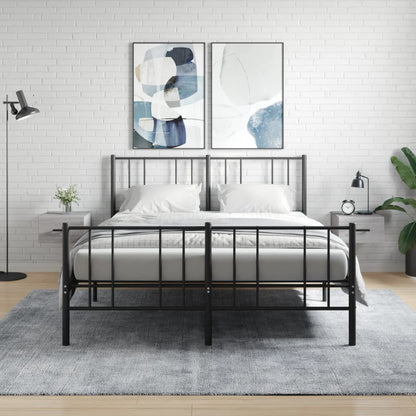Wand-Nachttische 2 Stk. Grau Sonoma 35x35x20 cm - Pazzar.ch