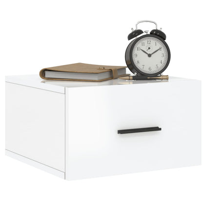 Wand-Nachttische 2 Stk. Hochglanz-Weiß 35x35x20 cm - Pazzar.ch