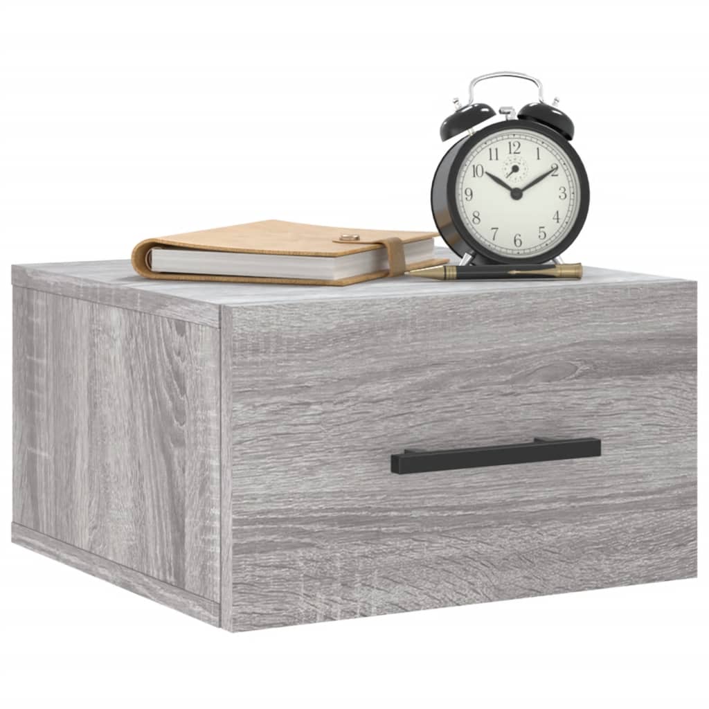 Wand-Nachttische 2 Stk. Grau Sonoma 35x35x20 cm - Pazzar.ch