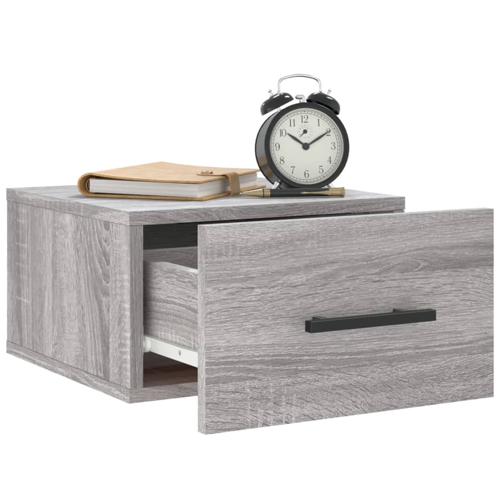 Wand-Nachttische 2 Stk. Grau Sonoma 35x35x20 cm - Pazzar.ch