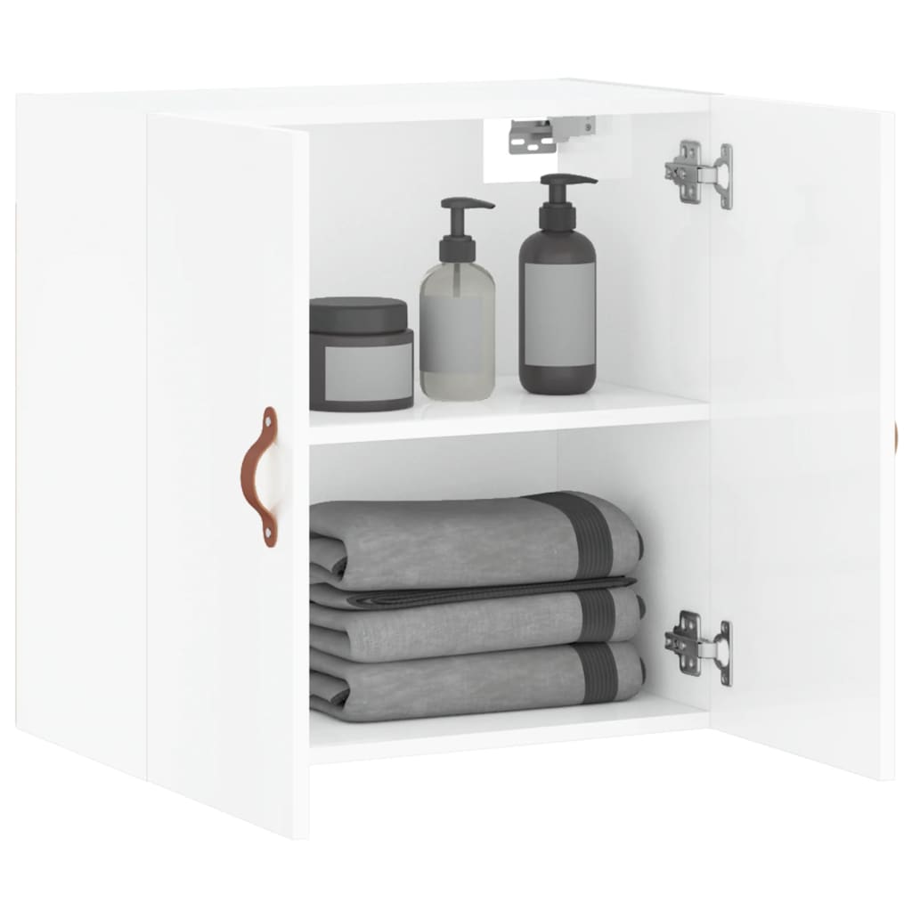 Wandschrank Hochglanz-Weiß 60x31x60 cm Holzwerkstoff - Pazzar.ch