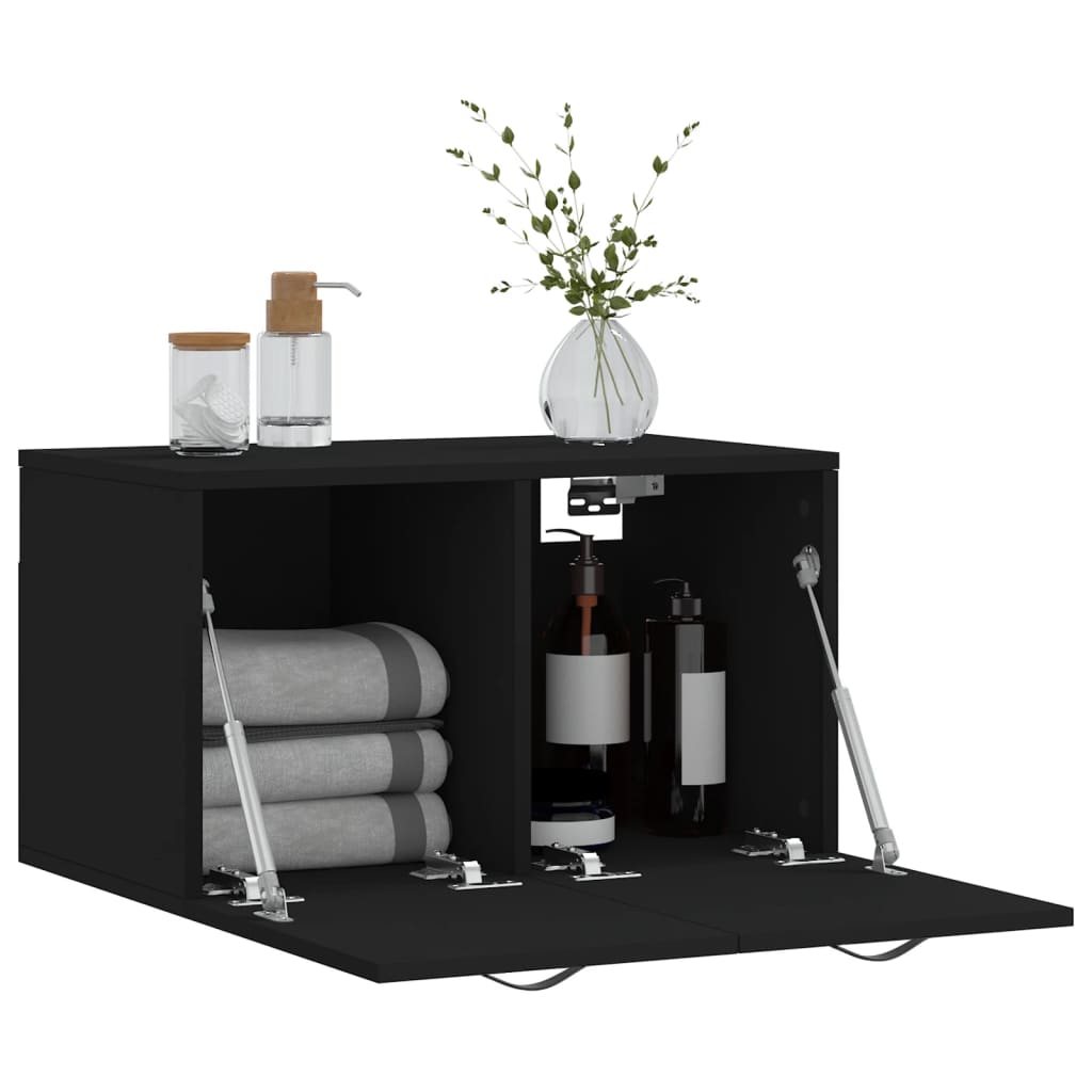Wandschrank Schwarz 60x36,5x35 cm Holzwerkstoff - Pazzar.ch