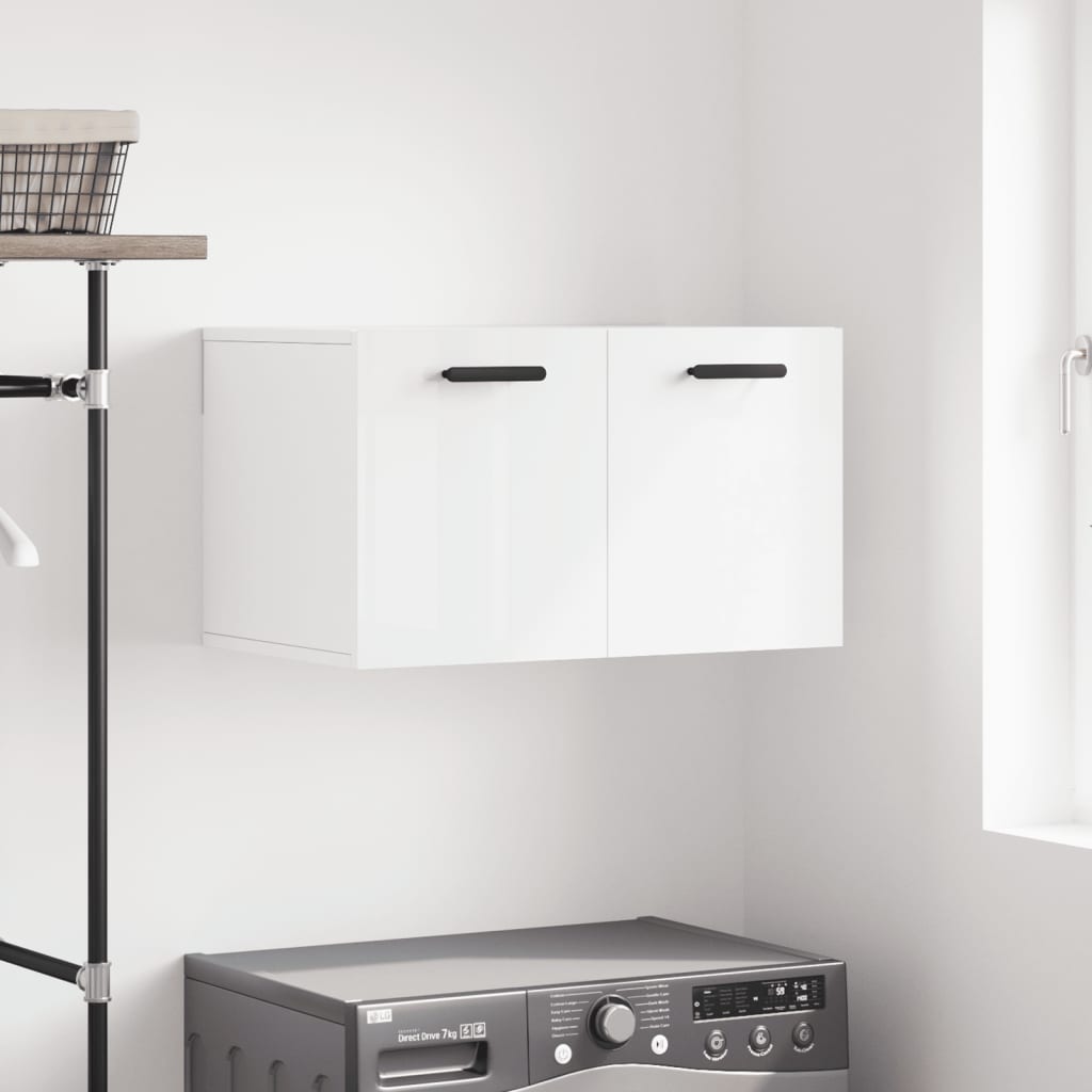 Wandschrank Hochglanz-Weiß 60x36,5x35 cm Holzwerkstoff - Pazzar.ch