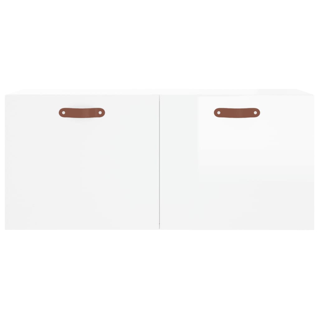 Wandschrank Hochglanz-Weiß 80x36,5x35 cm Holzwerkstoff - Pazzar.ch