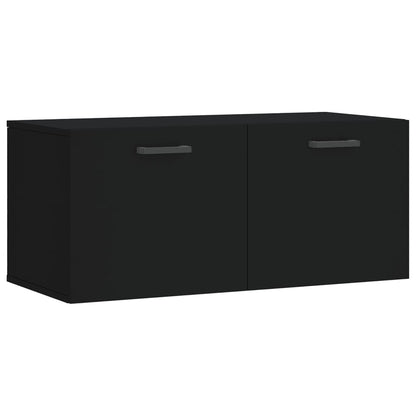 Wandschrank Schwarz 80x36,5x35 cm Holzwerkstoff - Pazzar.ch
