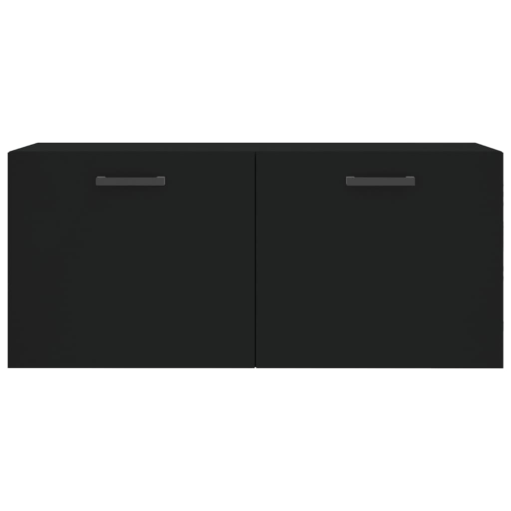 Wandschrank Schwarz 80x36,5x35 cm Holzwerkstoff - Pazzar.ch