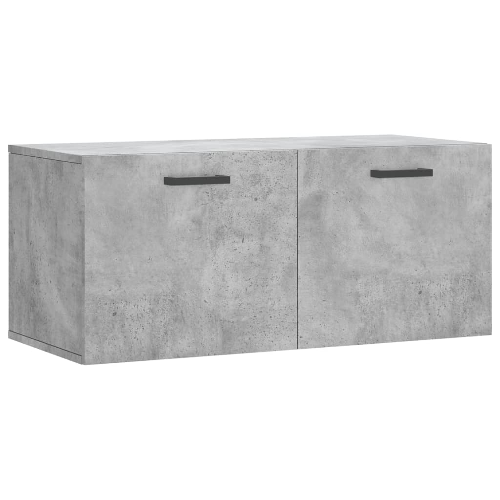 Wandschrank Betongrau 80x36,5x35 cm Holzwerkstoff - Pazzar.ch
