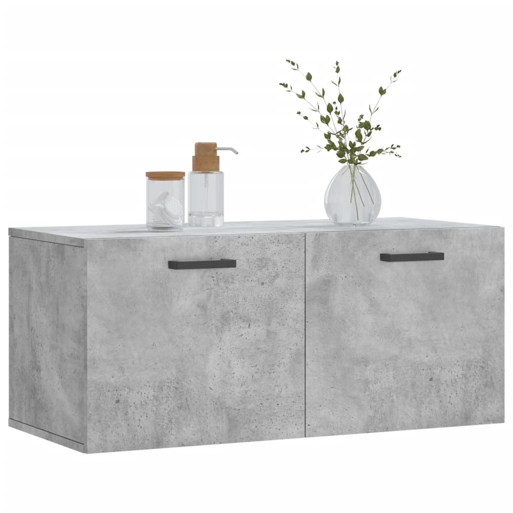 Wandschrank Betongrau 80x36,5x35 cm Holzwerkstoff - Pazzar.ch