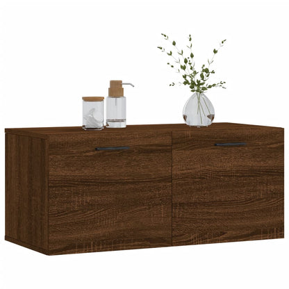 Wandschrank Braun Eichen-Optik 80x36,5x35 cm Holzwerkstoff - Pazzar.ch