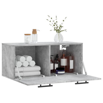 Wandschrank Betongrau 80x36,5x35 cm Holzwerkstoff - Pazzar.ch