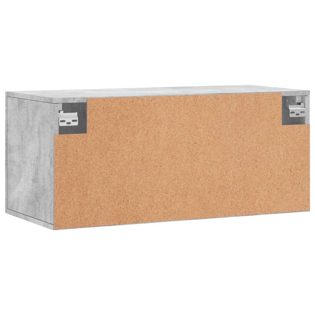 Wandschrank Betongrau 80x36,5x35 cm Holzwerkstoff - Pazzar.ch