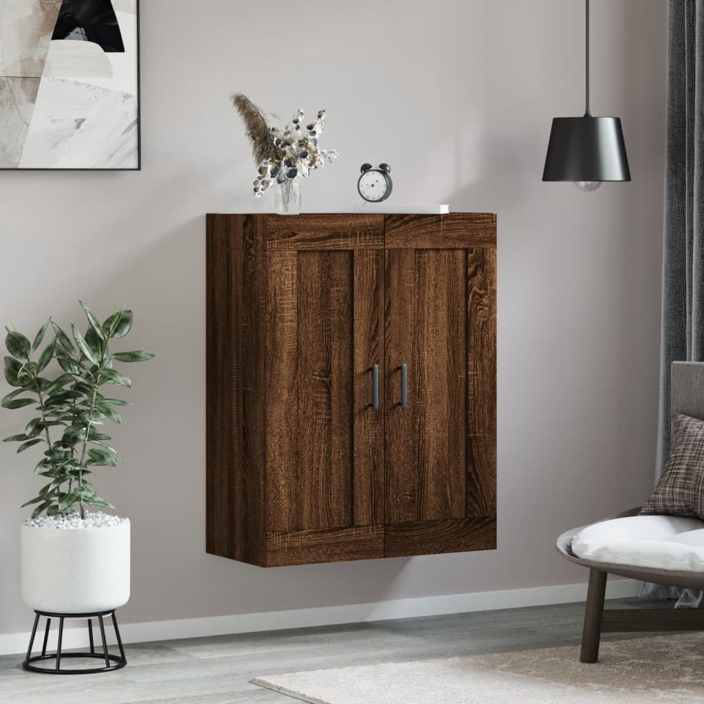 Wandschrank Braun Eichen-Optik 69,5x34x90 cm Holzwerkstoff - Pazzar.ch