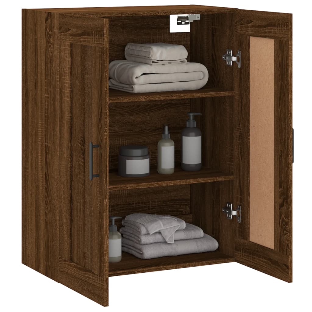 Wandschrank Braun Eichen-Optik 69,5x34x90 cm Holzwerkstoff - Pazzar.ch