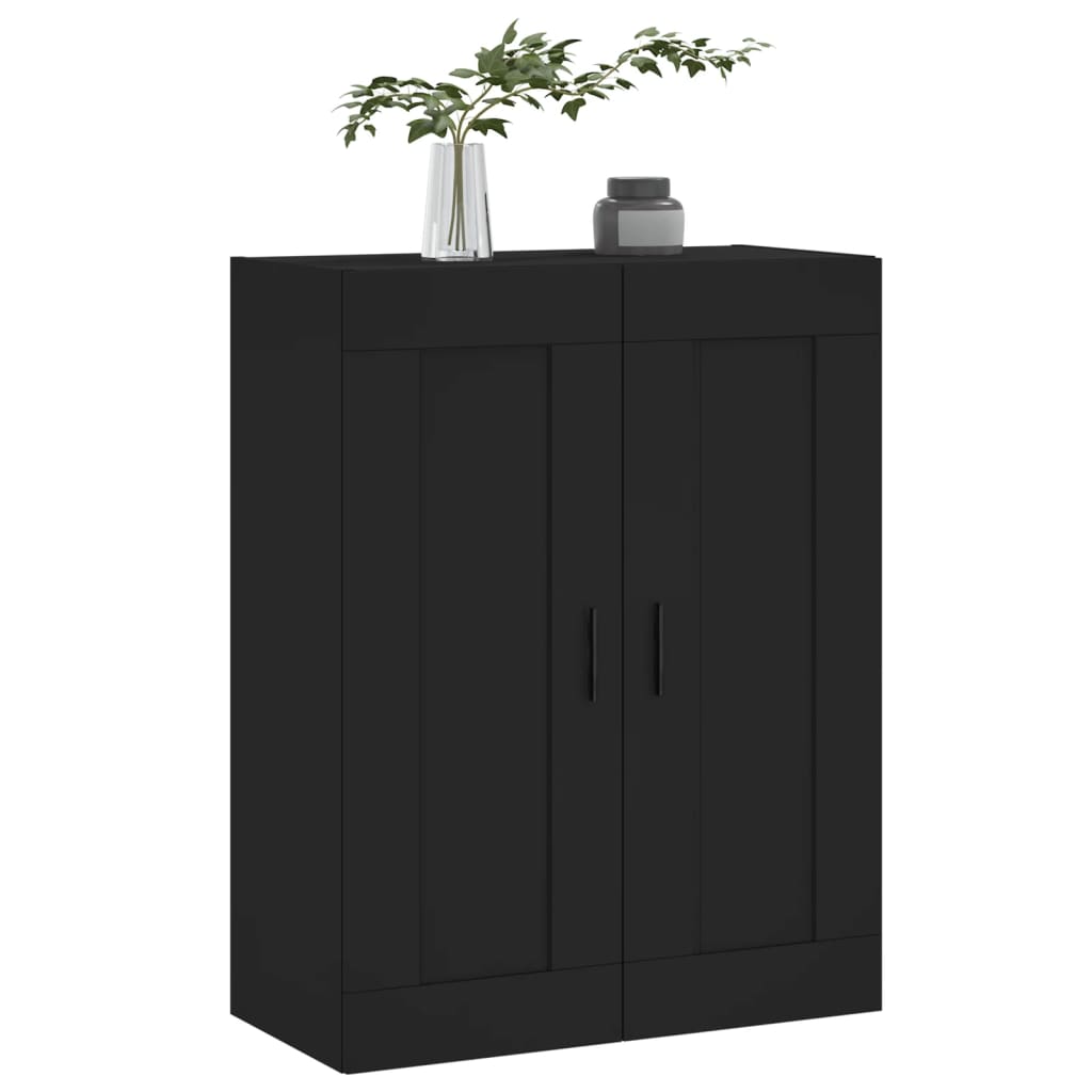 Wandschrank Schwarz 69,5x34x90 cm Holzwerkstoff - Pazzar.ch