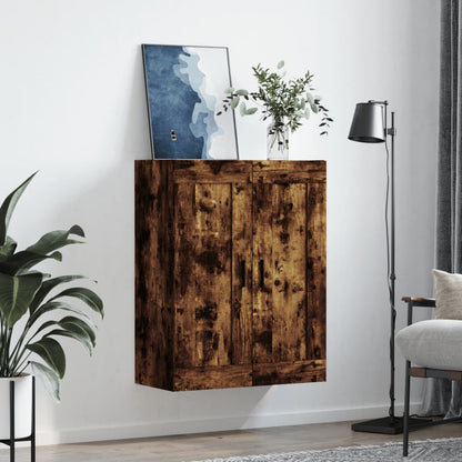 Wandschrank Räuchereiche 69,5x34x90 cm Holzwerkstoff - Pazzar.ch