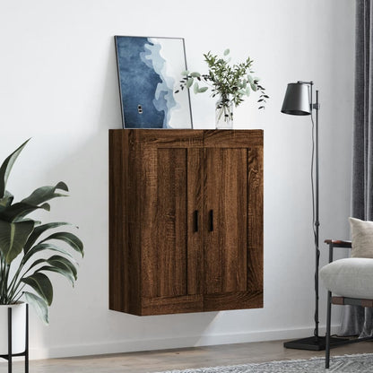 Wandschrank Braun Eichen-Optik 69,5x34x90 cm Holzwerkstoff - Pazzar.ch