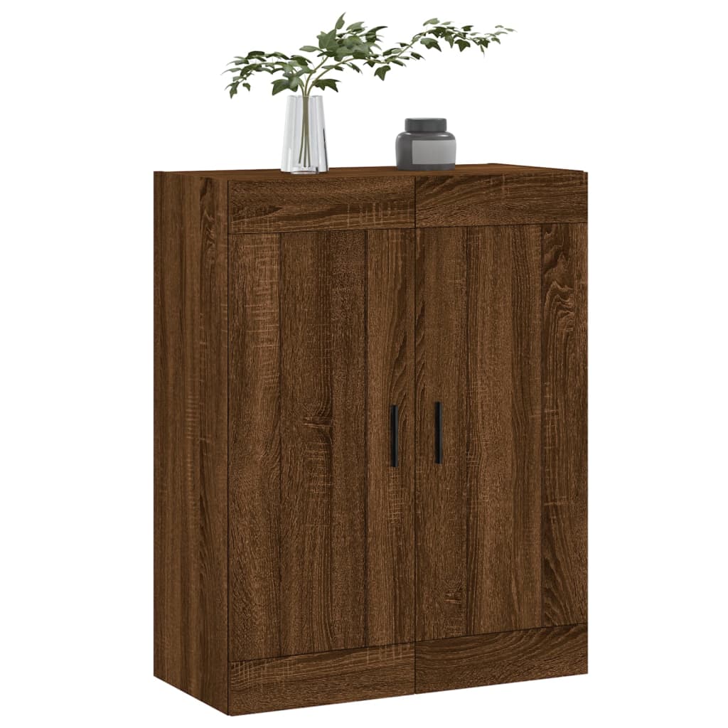 Wandschrank Braun Eichen-Optik 69,5x34x90 cm Holzwerkstoff - Pazzar.ch