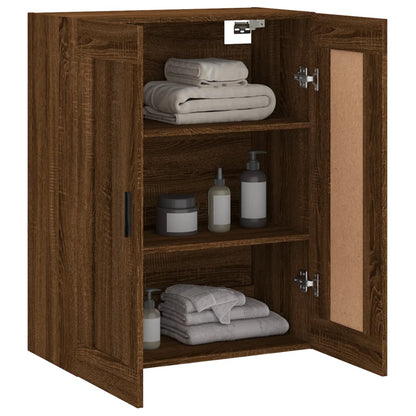 Wandschrank Braun Eichen-Optik 69,5x34x90 cm Holzwerkstoff - Pazzar.ch