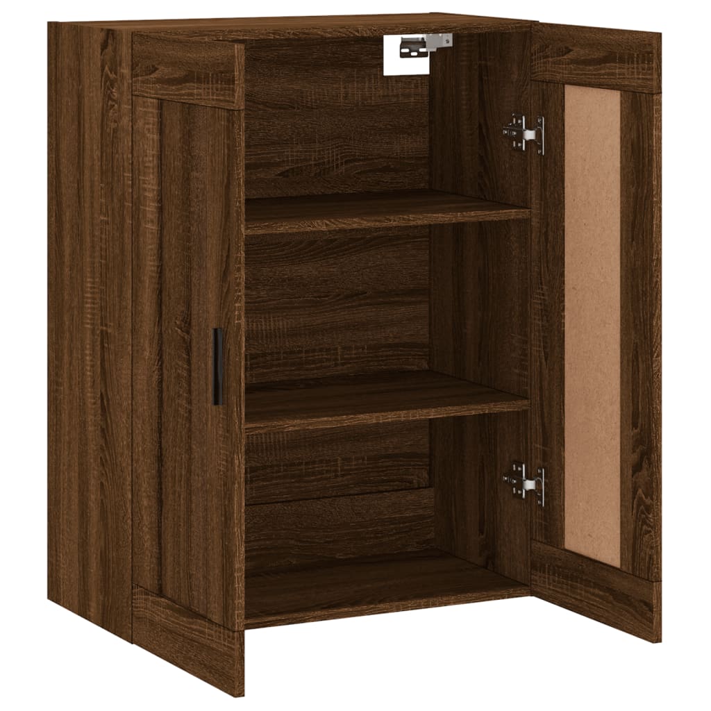 Wandschrank Braun Eichen-Optik 69,5x34x90 cm Holzwerkstoff - Pazzar.ch