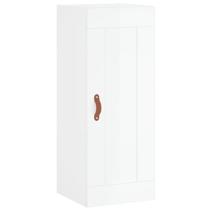 Wandschrank Hochglanz-Weiß 34,5x34x90 cm Holzwerkstoff - Pazzar.ch