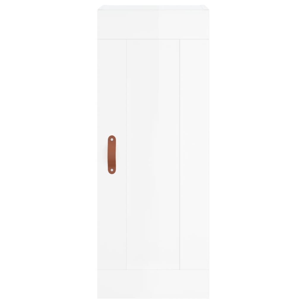 Wandschrank Hochglanz-Weiß 34,5x34x90 cm Holzwerkstoff - Pazzar.ch