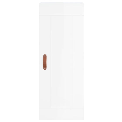 Wandschrank Hochglanz-Weiß 34,5x34x90 cm Holzwerkstoff - Pazzar.ch