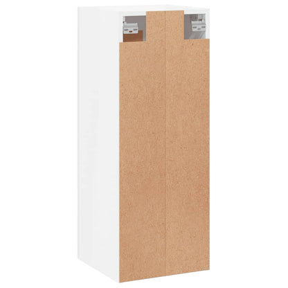 Wandschrank Hochglanz-Weiß 34,5x34x90 cm Holzwerkstoff - Pazzar.ch
