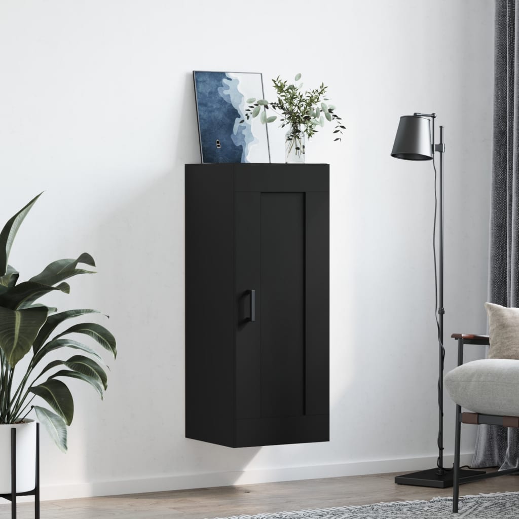 Wandschrank Schwarz 34,5x34x90 cm Holzwerkstoff - Pazzar.ch