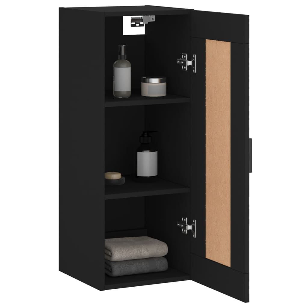 Wandschrank Schwarz 34,5x34x90 cm Holzwerkstoff - Pazzar.ch