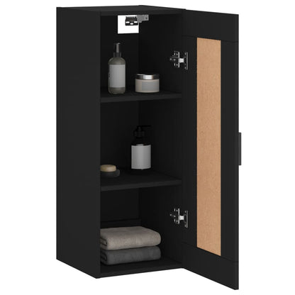 Wandschrank Schwarz 34,5x34x90 cm Holzwerkstoff - Pazzar.ch