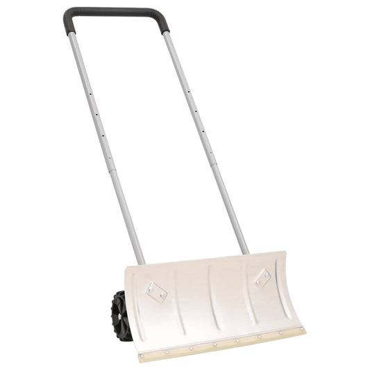 Schneeschieber mit Teleskopgriff Silbern 61 cm Stahl - Pazzar.ch