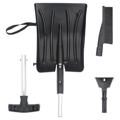 Schneeschaufel-Set 3-in-1 Schwarz Aluminium - Pazzar.ch