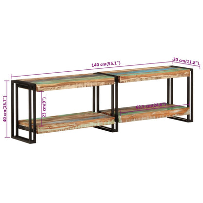 TV-Schrank 140x30x40 cm Massives Altholz - Pazzar.ch