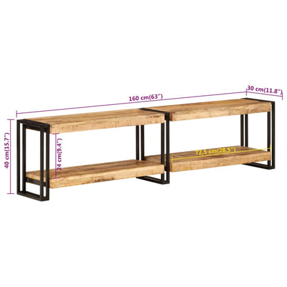 TV-Schrank 160x30x40 cm Massivholz Mango - Pazzar.ch