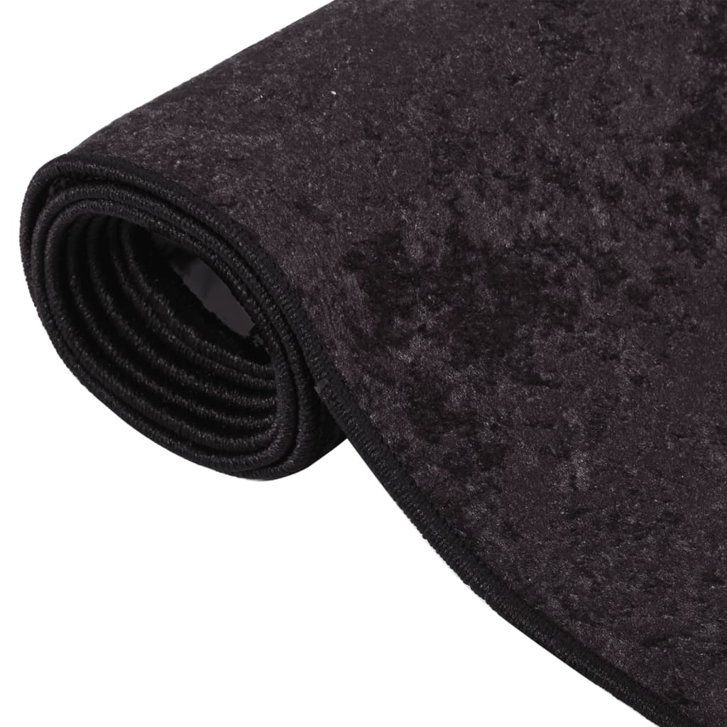Teppich Waschbar Anthrazit 400x300 cm Rutschfest - Pazzar.ch