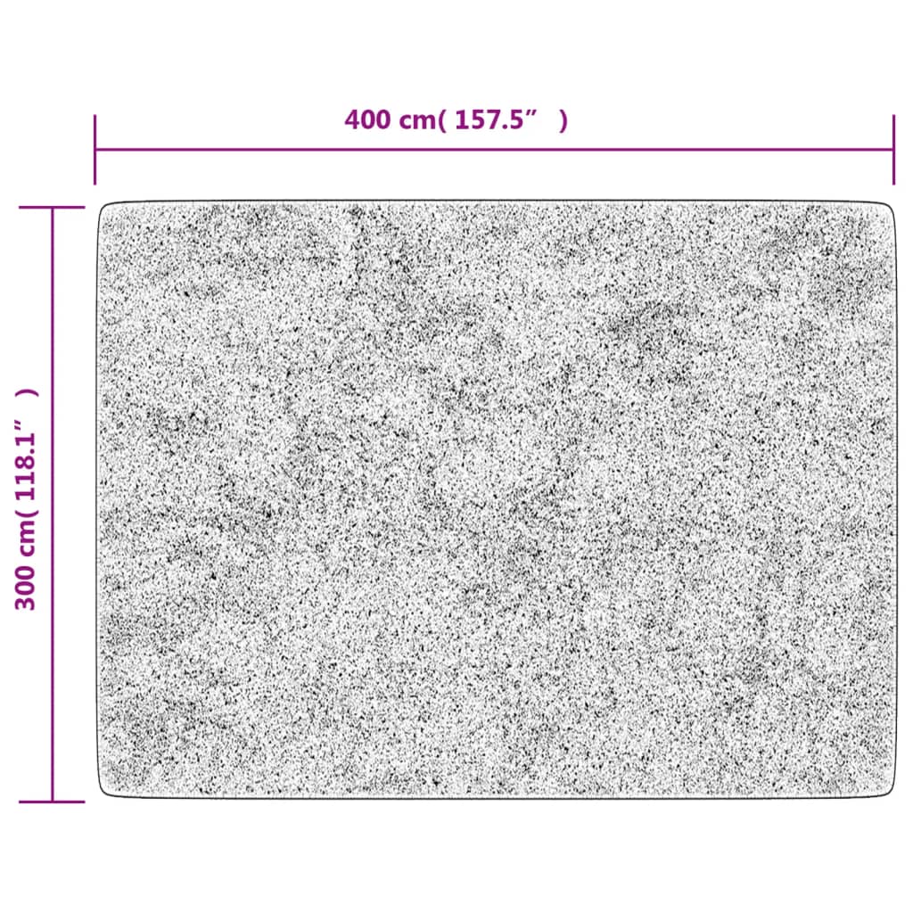 Teppich Waschbar Anthrazit 400x300 cm Rutschfest - Pazzar.ch