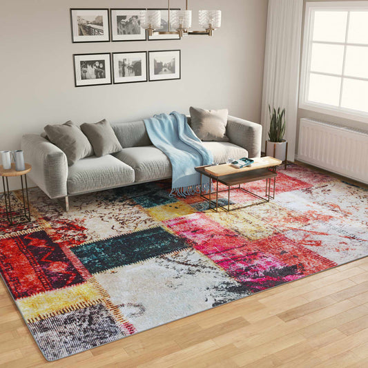 Teppich Waschbar Mehrfarbig 400x300 cm Rutschfest - Pazzar.ch