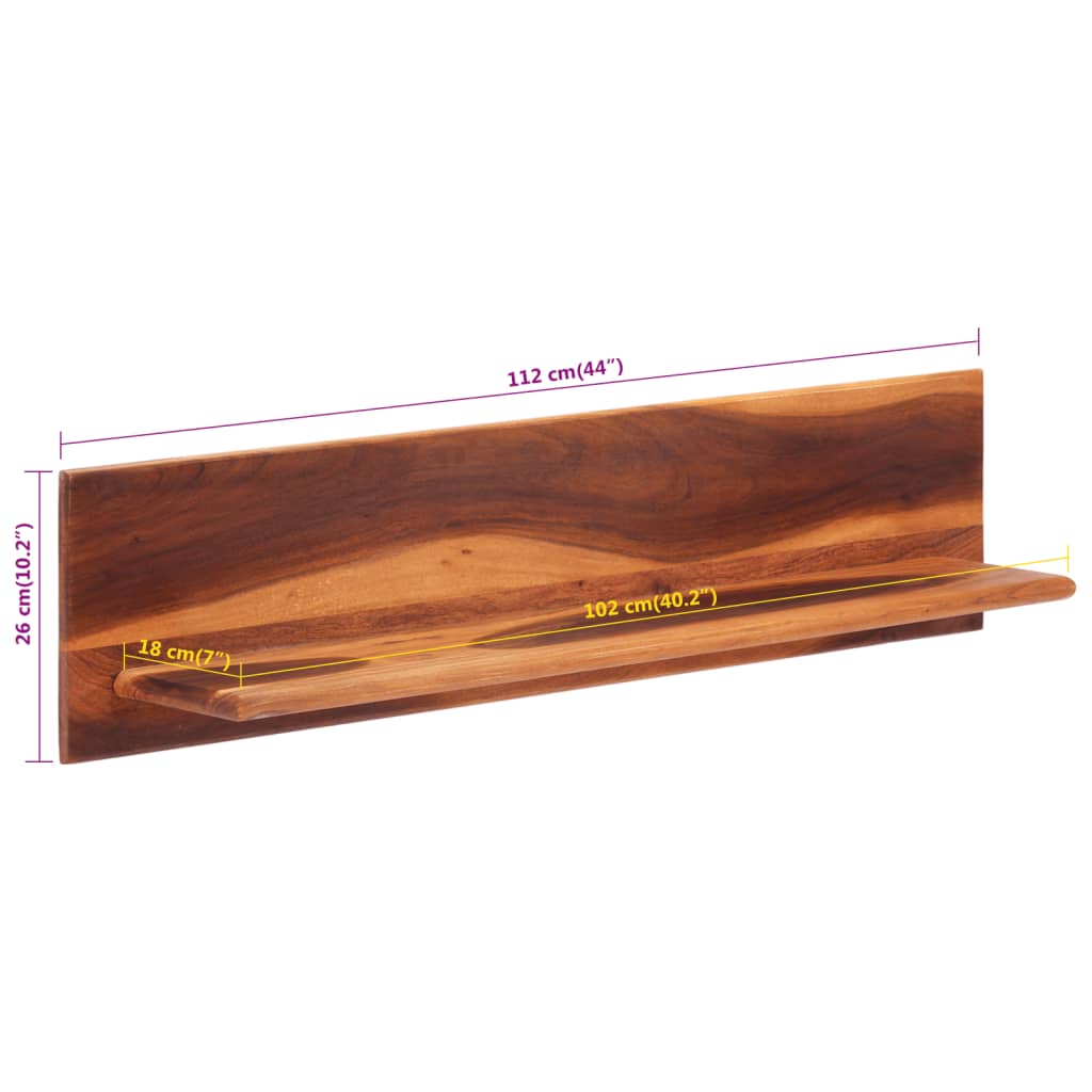 Wandregale 2 Stk. 112x20x26 cm Massivholz Akazie - Pazzar.ch