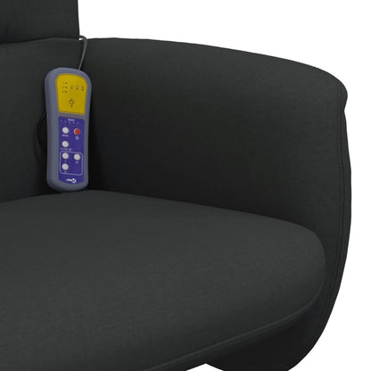 Massagesessel mit Fußhocker Schwarz Stoff - Pazzar.ch