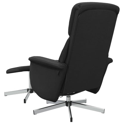 Massagesessel mit Fußhocker Schwarz Stoff - Pazzar.ch
