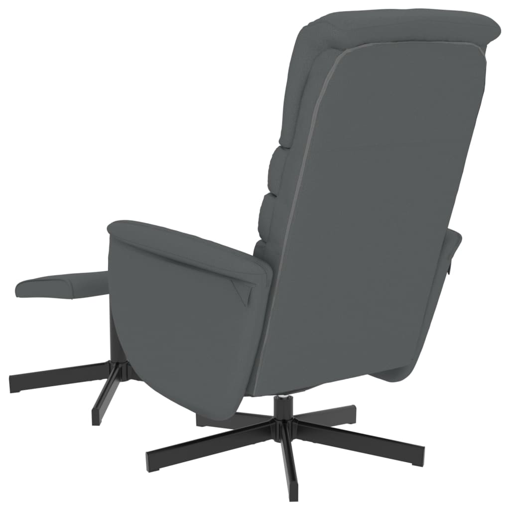Relaxsessel mit Fußhocker Grau Kunstleder - Pazzar.ch