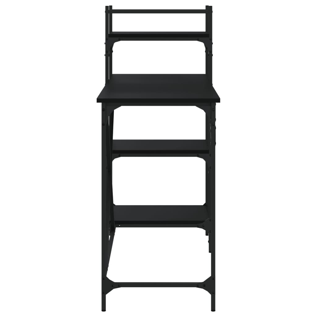 Computertisch mit Regal Schwarz 120x47x109 cm - Pazzar.ch