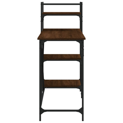 Computertisch mit Regal Braun Eiche-Optik 120x47x109 cm - Pazzar.ch