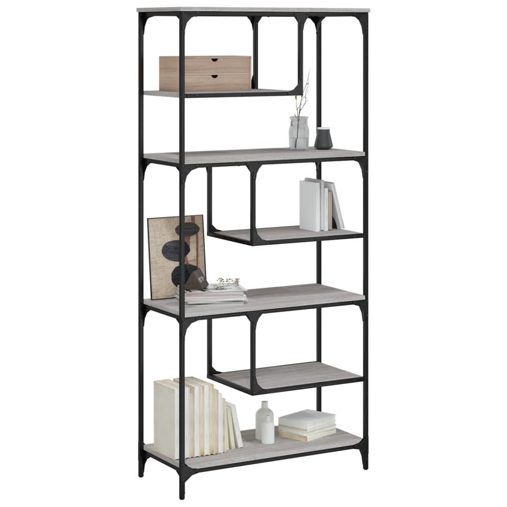 Bücherregal Grau Sonoma 81x36x176 cm Holzwerkstoff - Pazzar.ch