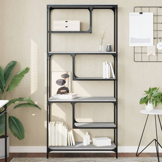 Bücherregal Grau Sonoma 81x36x176 cm Holzwerkstoff - Pazzar.ch