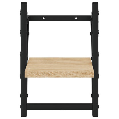 Wandregale mit Stangen 2 Stk. Sonoma-Eiche 20x25x30 cm - Pazzar.ch