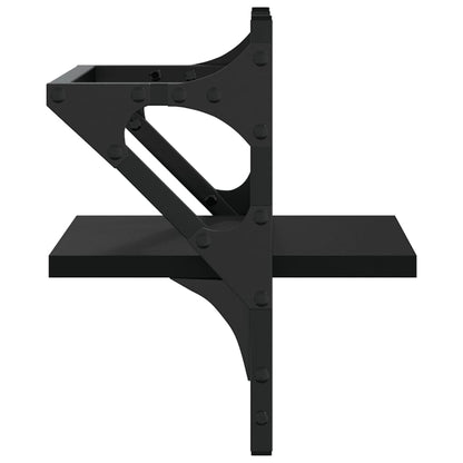 Wandregale mit Stangen 2 Stk. Schwarz 30x25x30 cm - Pazzar.ch